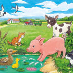 Ravensburger Παζλ 2Χ12 Τεμ. Baby Animals On The Farm 07582
