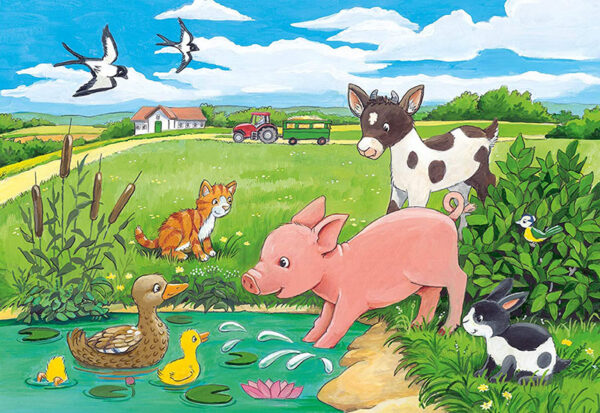 Ravensburger Παζλ 2Χ12 Τεμ. Baby Animals On The Farm 07582