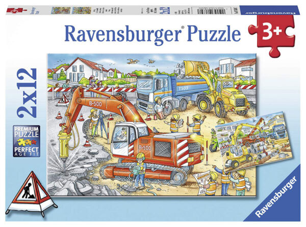 Ravensburger Παζλ 2Χ12 Τεμ. Careful, Construction Site 07630
