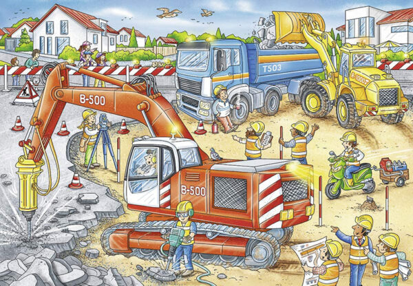 Ravensburger Παζλ 2Χ12 Τεμ. Careful, Construction Site 07630