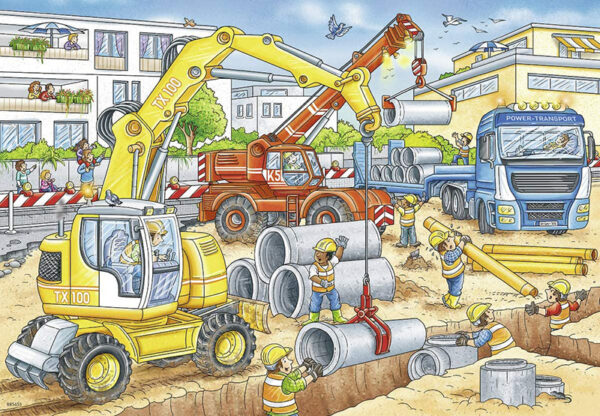 Ravensburger Παζλ 2Χ12 Τεμ. Careful, Construction Site 07630