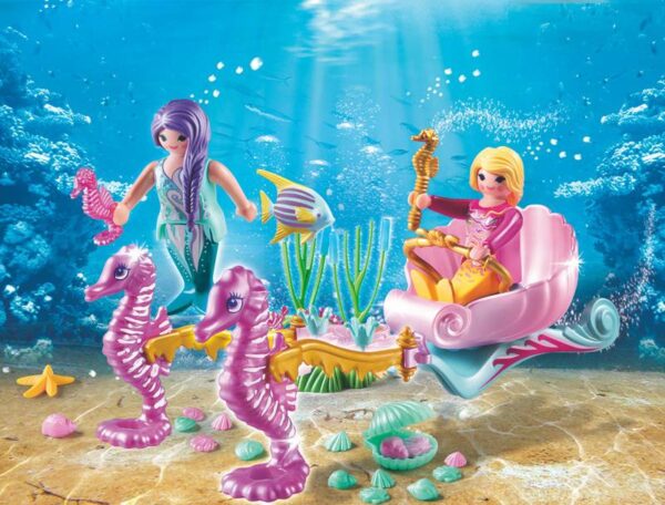 Playmobil StarterPack Άμαξα με Ιππόκαμπους και Γοργόνες 70033