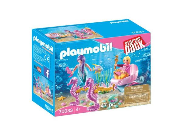 Playmobil StarterPack Άμαξα με Ιππόκαμπους και Γοργόνες 70033