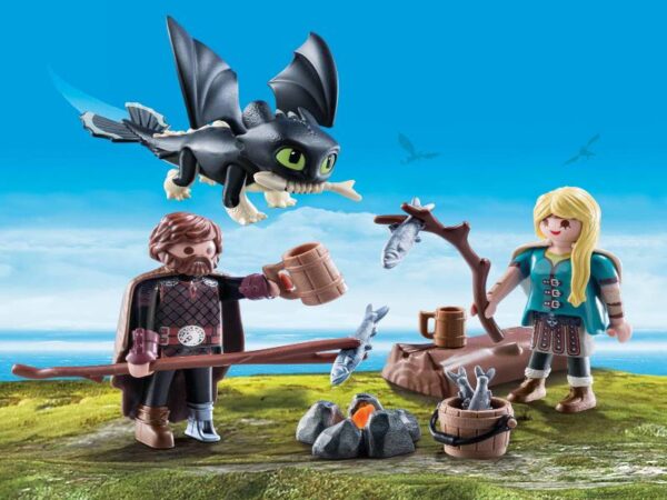 Playmobil Ο Ψάρης και η Άστριντ με ένα Δρακούλη