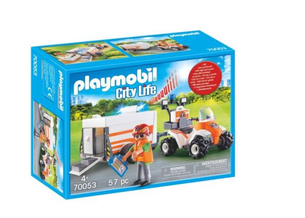 Playmobil City Life Διασώστης Με Γουρούνα Και Τρέιλερ 70053