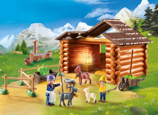 Playmobil Ο Πέτερ και η γιαγιά στη στάνη με τις κατσικούλες του 70255