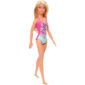 Mattel Barbie Beach Water Play Κούκλα Με Ροζ Και Μπλε Μαγιό DWJ99 / GHW37