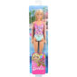 Mattel Barbie Beach Water Play Κούκλα Με Ροζ Και Μπλε Μαγιό DWJ99 / GHW37