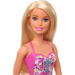 Mattel Barbie Beach Water Play Κούκλα Με Ροζ Και Μπλε Μαγιό DWJ99 / GHW37