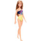Mattel Barbie Beach Water Play Κούκλα Με Μωβ Και Κίτρινο Μαγιό DWJ99 / GHW41