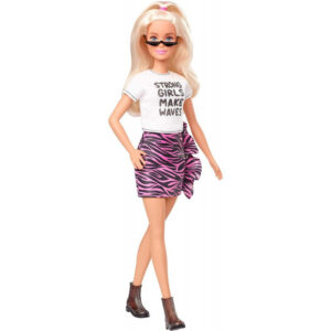 Mattel Barbie Fashionistas Κούκλα Num 148 Με Ξανθά Μαλλιά Animal-Print Φούστα FBR37 / GHW62