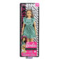 Mattel Barbie Fashionistas Κούκλα Num 149 Με Μακριά Μελαχρινά Μαλλιά Aqua Πουά Φόρεμα FBR37 / GHW63