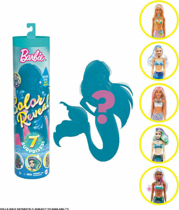 Mattel Barbie Color Reveal Wave 4 Γοργόνα Κούκλα Με 7 Εκπλήξεις GTP43 Mattel Barbie Color Reveal Wave 4 Γοργόνα Κούκλα Με 7 Εκπλήξεις GTP43