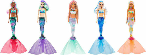 Mattel Barbie Color Reveal Wave 4 Γοργόνα Κούκλα Με 7 Εκπλήξεις GTP43