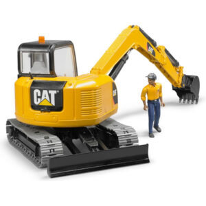 bruder Εκσκαφέας CAT Mini Με Ερπύστριες Και Εργάτη BR002466