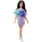 Mattel Barbie Fashionistas 127 Original Μελαχρινή Κούκλα Με Φόρεμα Unicorn Believer FBR37 / FXL60