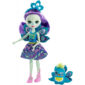 Mattel Enchantimals Κούκλα Και Ζωάκι Patter Peacock And Flap DVH87 / FXM74