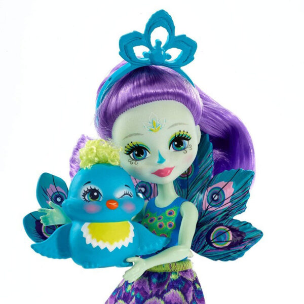 Mattel Enchantimals Κούκλα Και Ζωάκι Patter Peacock And Flap DVH87 / FXM74