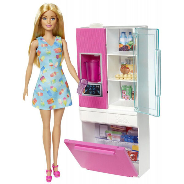 Mattel Barbie Δωμάτιο Με Κούκλα Ξανθιά, Κουζίνα DVX51 / GHL84