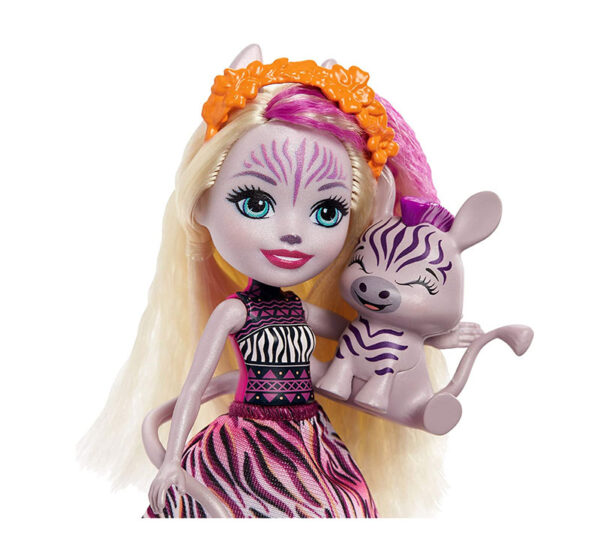 Mattel Enchantimals Κούκλα Και Ζωάκι Zadie Zebra And Ref FNH22 / GTM27