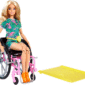 Barbie GRB93 Fashionista + Αναπηρική καρέκλα Accy 1