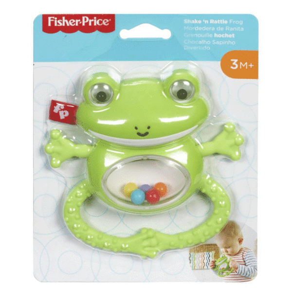 Fisher-Price Shake N Rattle Frog Ζωάκια Σαφάρι - Βατραχάκι GGF02 / GGF03
