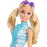 Mattel Barbie Fashionistas 158 Κούκλα Με Ξανθά Μαλλιά Με Φόρεμα Και Κολάν Malibu FBR37 / GRB50
