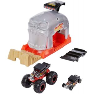 Mattel Hot Wheels Monster Trucks Bone Shaker Νεκροκεφαλή Σετ Παιχνιδιού Εκτοξευτές GKY01 / GKY02