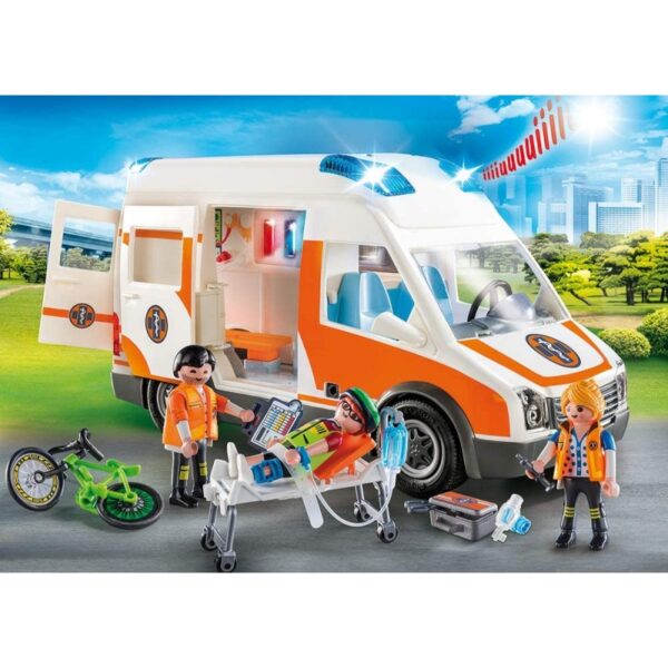 Playmobil Ασθενοφόρο Με Διασώστες 70049