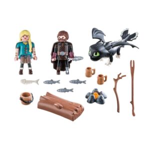 Playmobil Dragons Ο Ψάρης Και Η Άστριντ Με Ένα Δρακούλη 70040