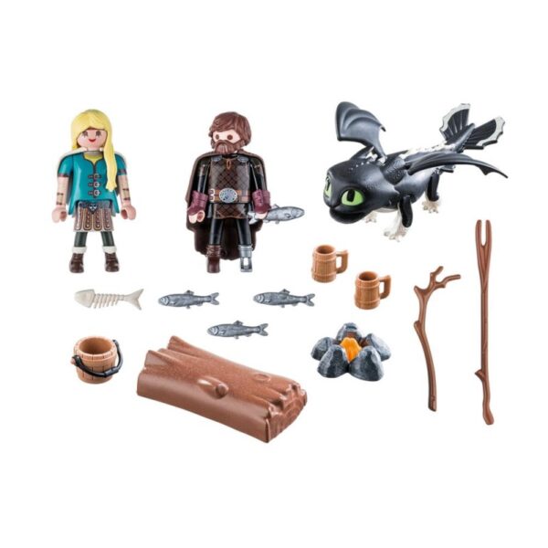 Playmobil Dragons Ο Ψάρης Και Η Άστριντ Με Ένα Δρακούλη 70040
