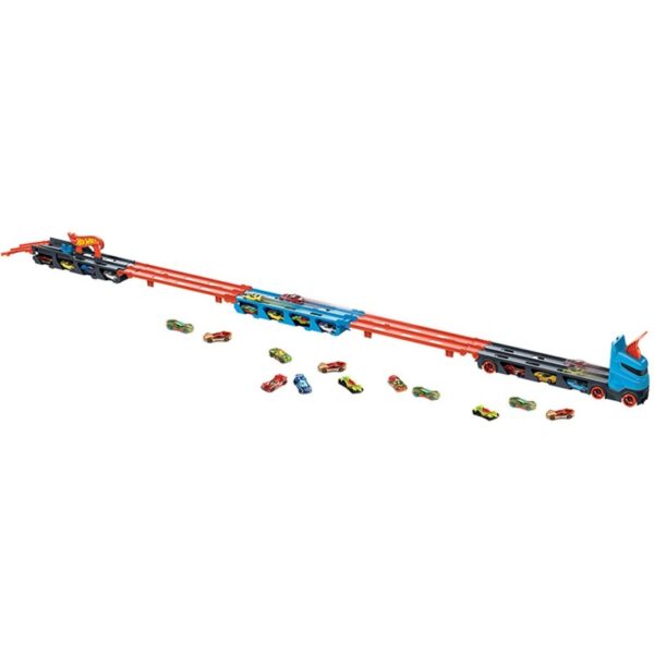 Mattel Hot Wheels Νταλίκα - Πίστα 2 Σε 1 Αγώνων Με 3 Αυτοκινητάκια Κλίμακας 1:64 GVG37