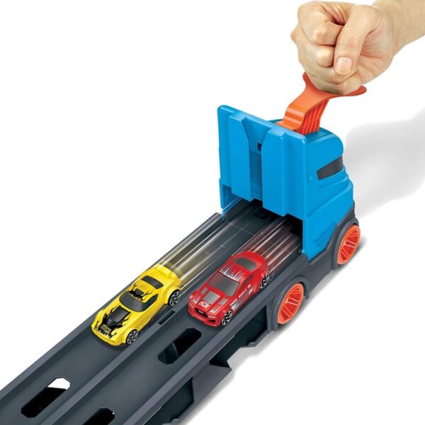 Mattel Hot Wheels Νταλίκα - Πίστα 2 Σε 1 Αγώνων Με 3 Αυτοκινητάκια Κλίμακας 1:64 GVG37