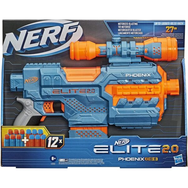 Hasbro Nerf Elite 2.0 Phoenix Cs-6 Με 12 Βελάκια, 6-Βελάκια E9961