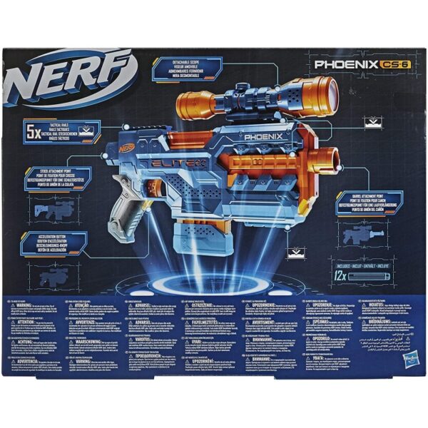 Hasbro Nerf Elite 2.0 Phoenix Cs-6 Με 12 Βελάκια, 6-Βελάκια E9961