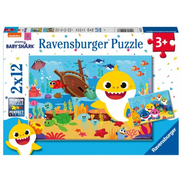 Ravensburger Παζλ 2X12 Τεμ. Baby Shark 05123