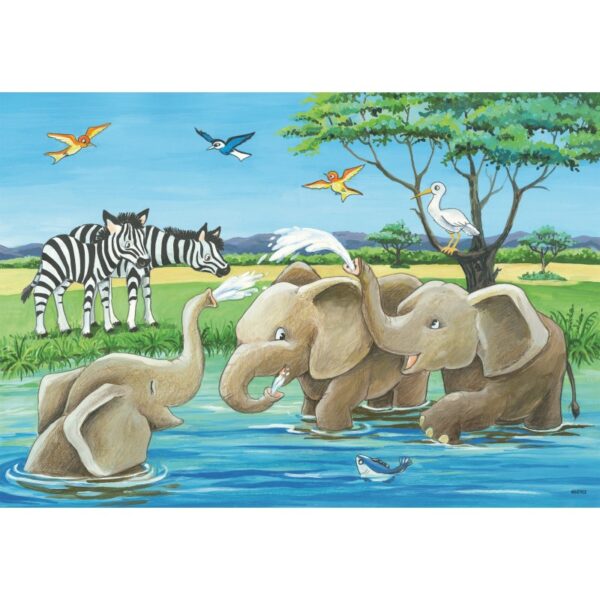 Ravensburger Παζλ 2X12 Τεμ. Ζώα Της Αφρικής 05095