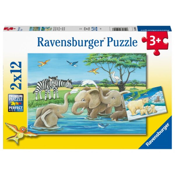 Ravensburger Παζλ 2X12 Τεμ. Ζώα Της Αφρικής 05095