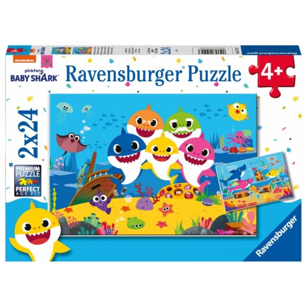 Ravensburger Παζλ 2X24 Τεμ. Baby Shark 05124