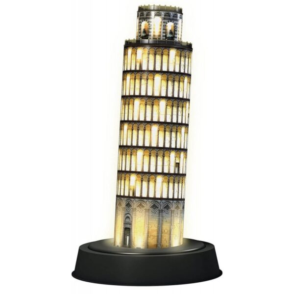 Ravensburger Παζλ 3D 216Τεμάχια Πύργος Της Πίζας Νυχτερινή Έκδοση 12515