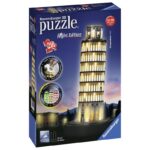 Ravensburger Παζλ 3D 216Τεμάχια Πύργος Της Πίζας Νυχτερινή Έκδοση 12515