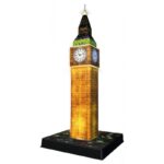 Το Big Ben είναι ένα από τα πιο γνωστά ορόσημα στην Αγγλία και το μεγαλύτερο κουδούνι στο Elizabeth Tower από το παλάτι του Westminster στο Λονδίνο. Το ευχάριστο σύνολο είναι ιδιαίτερα μαγευτική στιγμή που έπεσε το σκοτάδι και τα γειτονικά σπίτια του Κοινοβουλίου είναι λουσμένο σε μια ζεστή, χρυσαφένια λάμψη – και το Μπιγκ Μπεν λάμπει πάρα πολύ σε ένα απίστευτα ατμοσφαιρικό φως. Αυτό το Night Edition Big Ben 3D παζλ χρησιμοποιεί τεχνολογία LED για να δημιουργήσει 3 διαφορετικά χρώματα εφέ φωτισμού. Το ολοκληρωμένο παζλ θα λάμπουν με πράσινο, κίτρινο ή κόκκινο φως, αλλάζει αυτόματα για να κάνουν αυτό μια αποτελεσματική και δραματική προσθήκη σε οποιοδήποτε δωμάτιο. Ο γρίφος χρησιμοποιεί το μοναδικό αρθρωτό πλαστικά κομμάτια, τα οποία υποδοχή μαζί για να χτίσουν μια εύρωστη και ισχυρή κτίριο. Δεν απαιτείται κόλλα! Το παζλ Big Ben έχει 216 υψηλής ποιότητας πλαστικά κομμάτια και μετρά 44 εκατοστών ύψος όταν ολοκληρωθεί. Κάθε κομμάτι του παζλ είναι τυπωμένο με έναν αριθμό στην πίσω πλευρά, οπότε μπορείτε είτε να συναρμολογήσετε το παζλ με το μάτι, ή απλά ακολουθώντας τους αριθμούς. Παζλ έρχεται με μια τυπωμένη πλακέτα βάσης, έτσι ώστε να μπορεί να εμφανίζεται σε ένα ράφι ή τραπέζι κορυφή. Απολαύστε ένα από τα πιο διάσημα κτίρια του κόσμου στο σπίτι σας! 3 * AAA απαιτούνται μπαταρίες, δεν συμπεριλαμβάνονται.