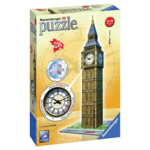 Ravensburger Παζλ 3D 216Τμχ Big Ben Ρολόι ΝΕΟ ΜΕ ΑΛΗΘΙΝΟ ΡΟΛΟΙ 12586