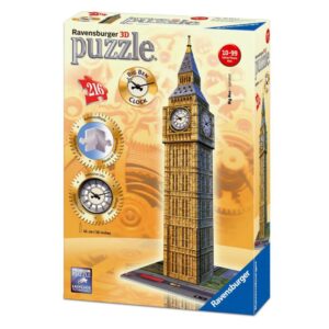Ravensburger Παζλ 3D 216Τμχ Big Ben Ρολόι ΝΕΟ ΜΕ ΑΛΗΘΙΝΟ ΡΟΛΟΙ 12586