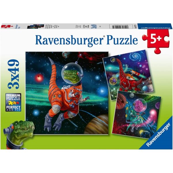 Ravensburger Παζλ 3X49 Τεμ. Δεινόσαυροι Στο Διάστημα 05127