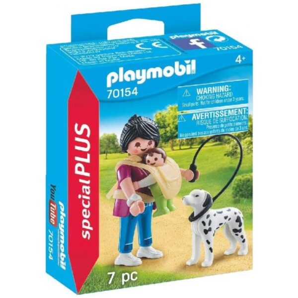 Playmobil Special Plus Μαμά Με Μωράκι Και Σκυλάκι Δαλματίας 70154