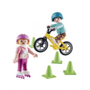 Playmobil Special Plus Παιδάκια Με Πατίνια Και Ποδήλατο BMX 70061
