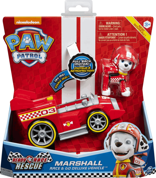 Spin Master Paw Patrol – Race & Go – Deluxe Vehicle – Marshall