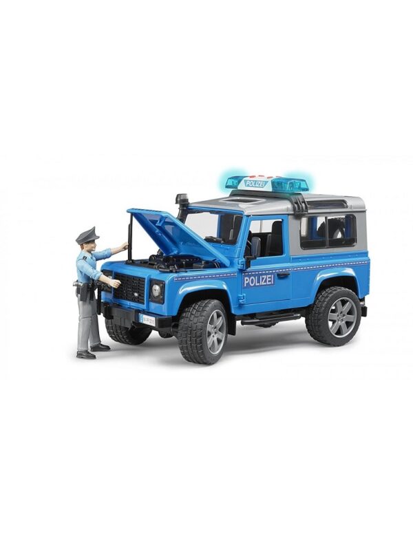 bruder Land Rover Defender Αστυνομικό Όχημα Με Αστυνόμο BR002597