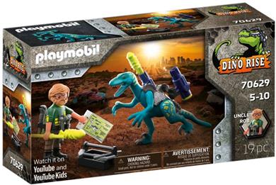 Playmobil Dinos Rise Δεινόνυχος Με Τον Θείο Rob (70629)
